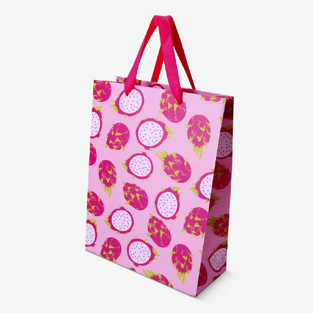 Gift bag with dragon fruit print - 25x33 cm - Image 2