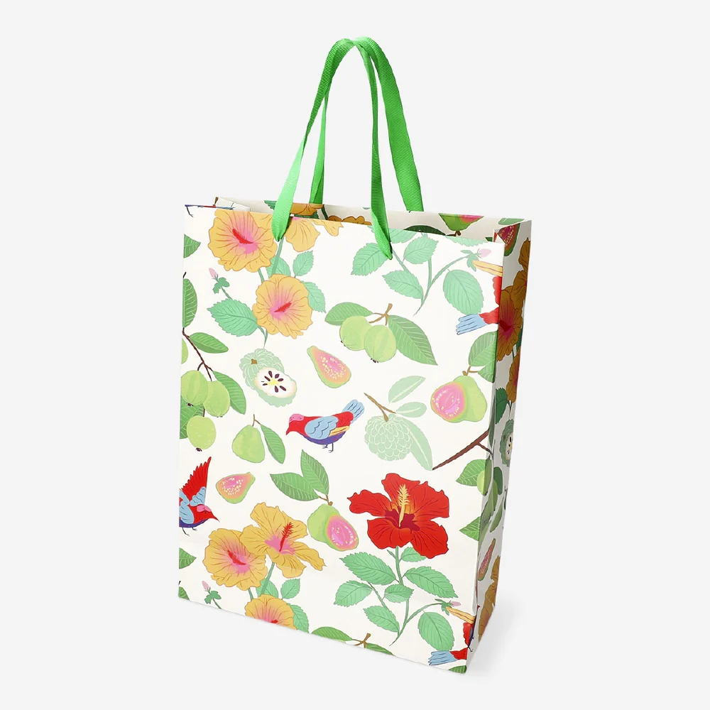Gift bag with tropical print - 25x33 cm - Image 2