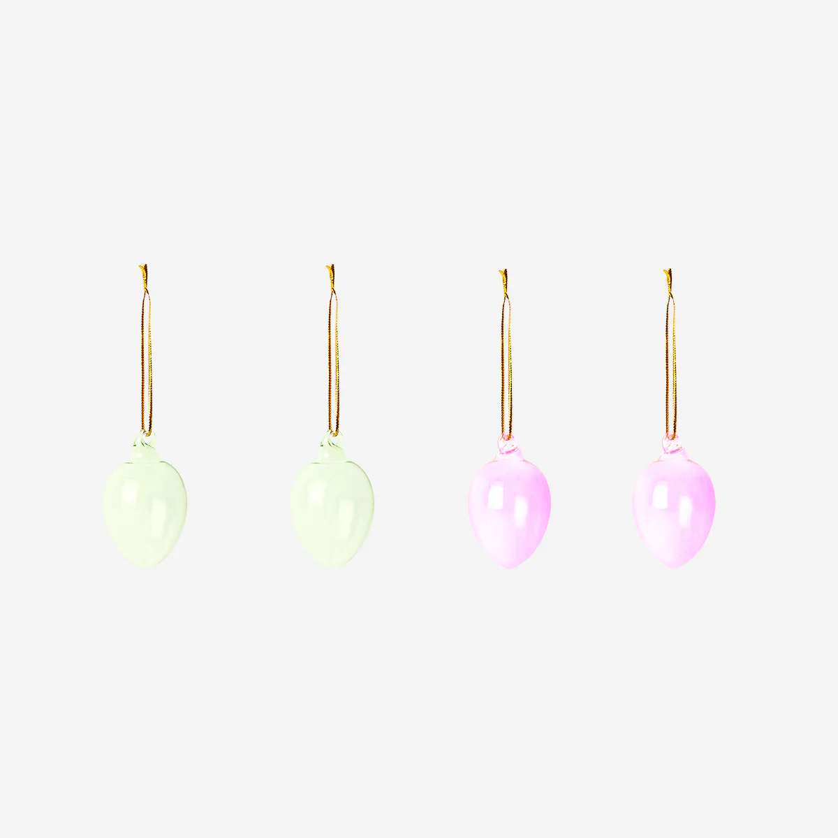 Glass Easter eggs - 4 pcs