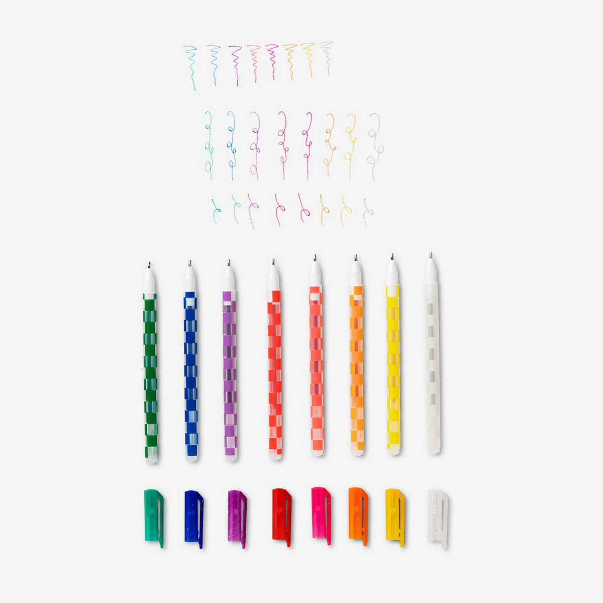 Glitter gel pens. 8 pcs