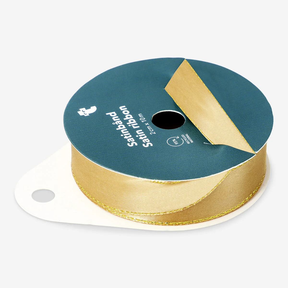 Gold satin ribbon - 10 m