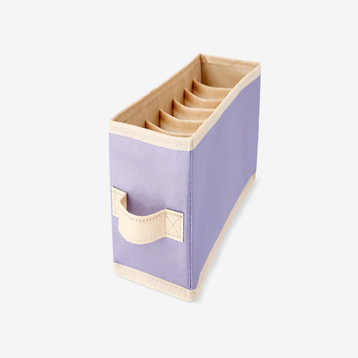 Purple storage basket with 8 compartments - 13x30 cm - Image 3