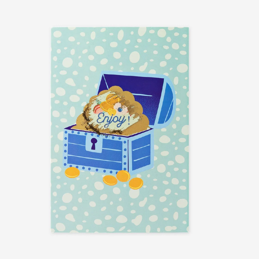 Greetings card - Treasure chest with scratch feature