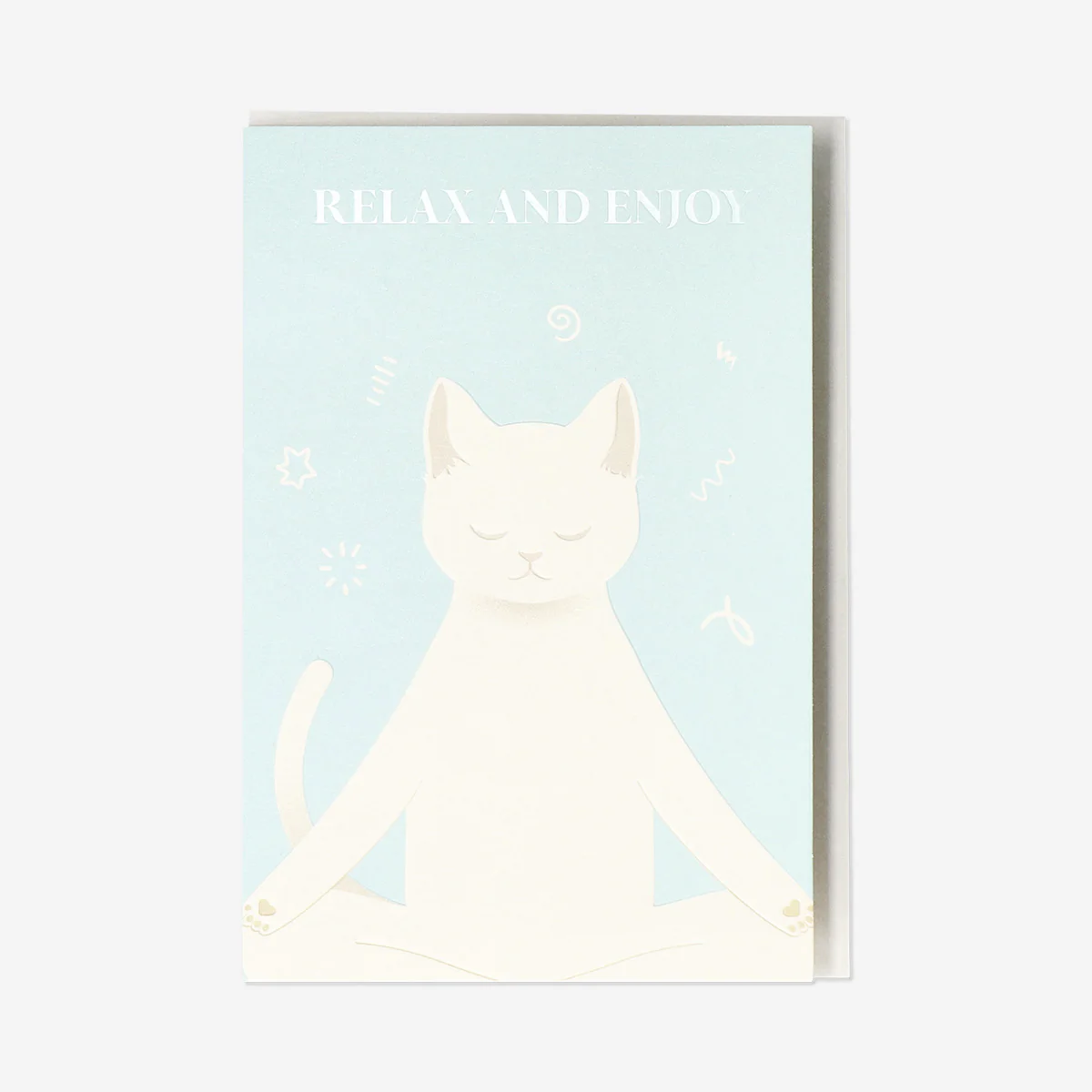 Greetings card with cat