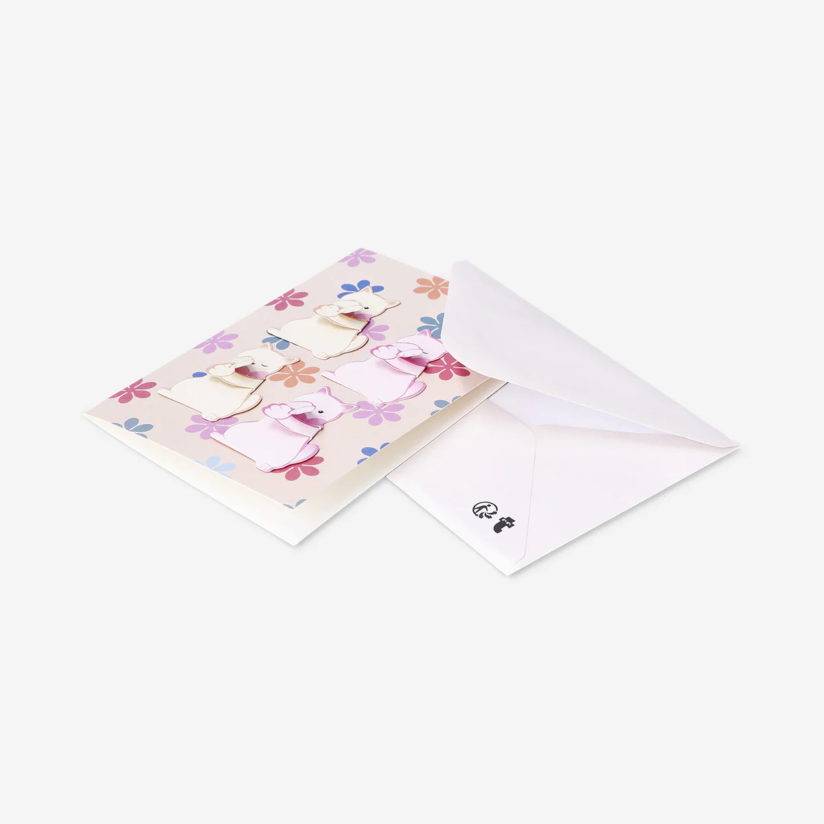 Greetings card with mini cat hugs - Image 2
