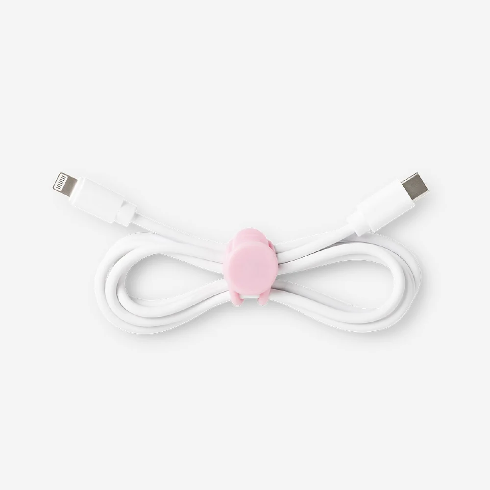 Pink cable organisers - 4 pcs