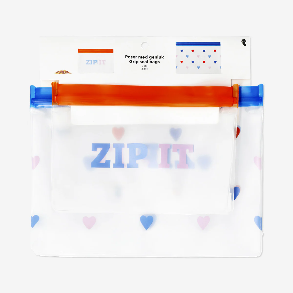 Grip seal bags with hearts - 2 pcs - Image 3