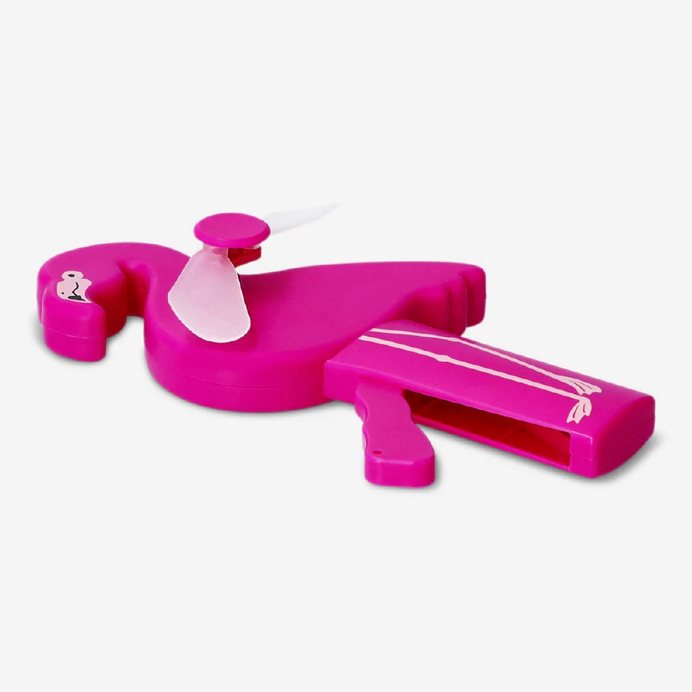 Handheld fan - Pink flamingo - Image 3