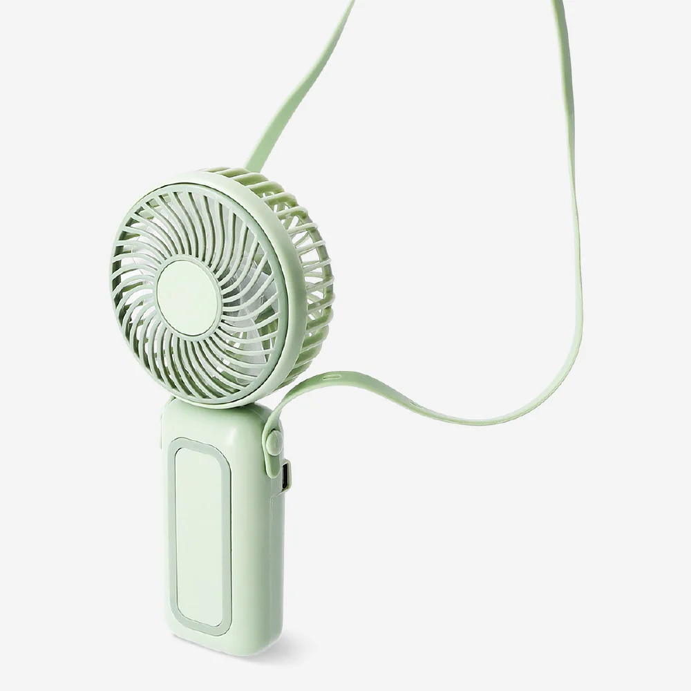 Handheld fan with strap - Green - Image 2