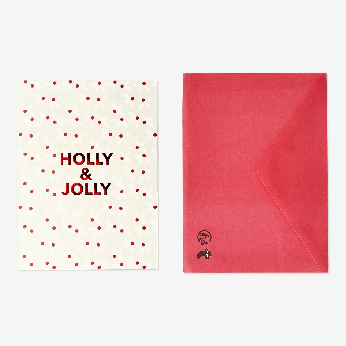 Holly card with envelope