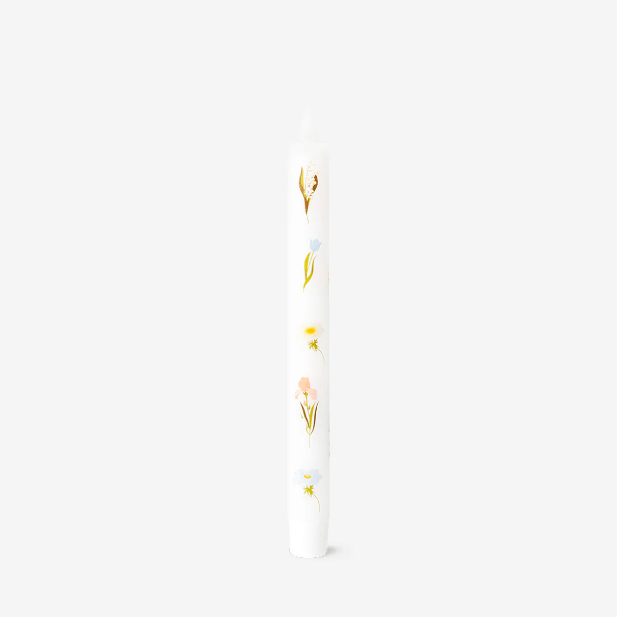 LED dinner candle with flower print - 24 cm - Image 2