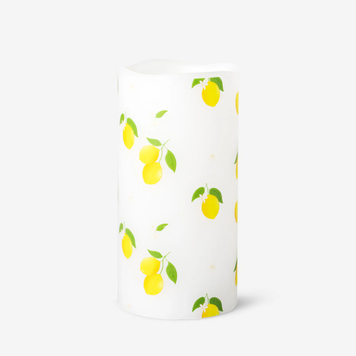 LED pillar candle with lemon print - 15 cm - Image 2
