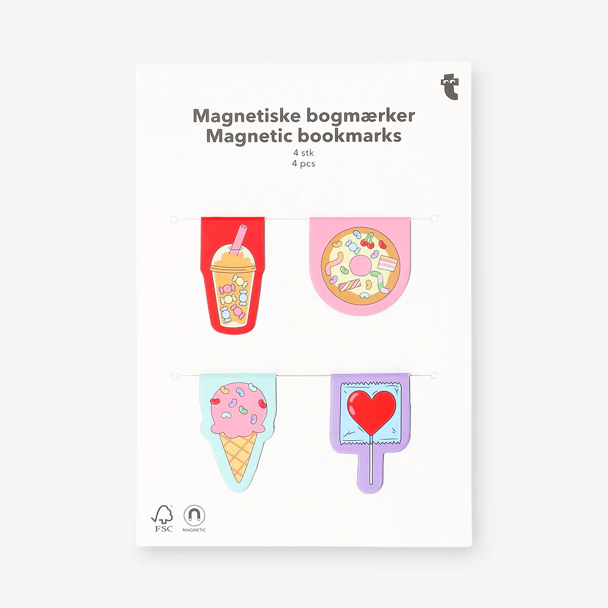 Magnetic bookmarks with food icons - 4 pcs - Image 3