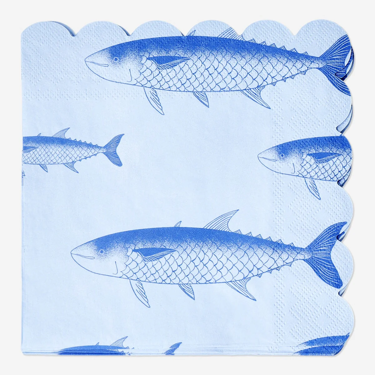 Maritime napkins with fish - 16 pcs