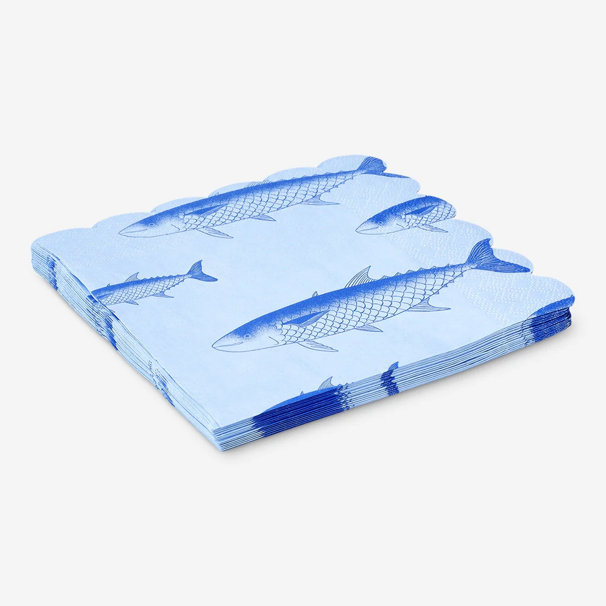 Maritime napkins with fish - 16 pcs - Image 2