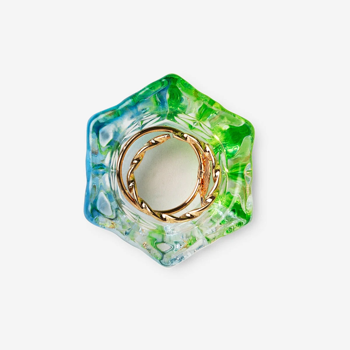 Mini green and blue rainbow jar - 4 cm - Image 2