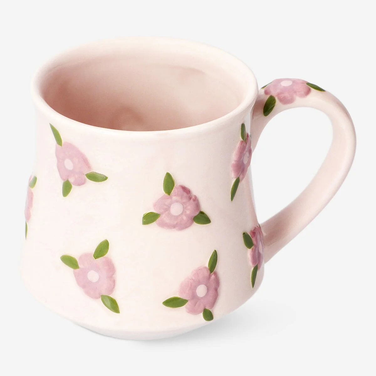 Mug with embossed cherry blossoms - 320 ml - Image 2