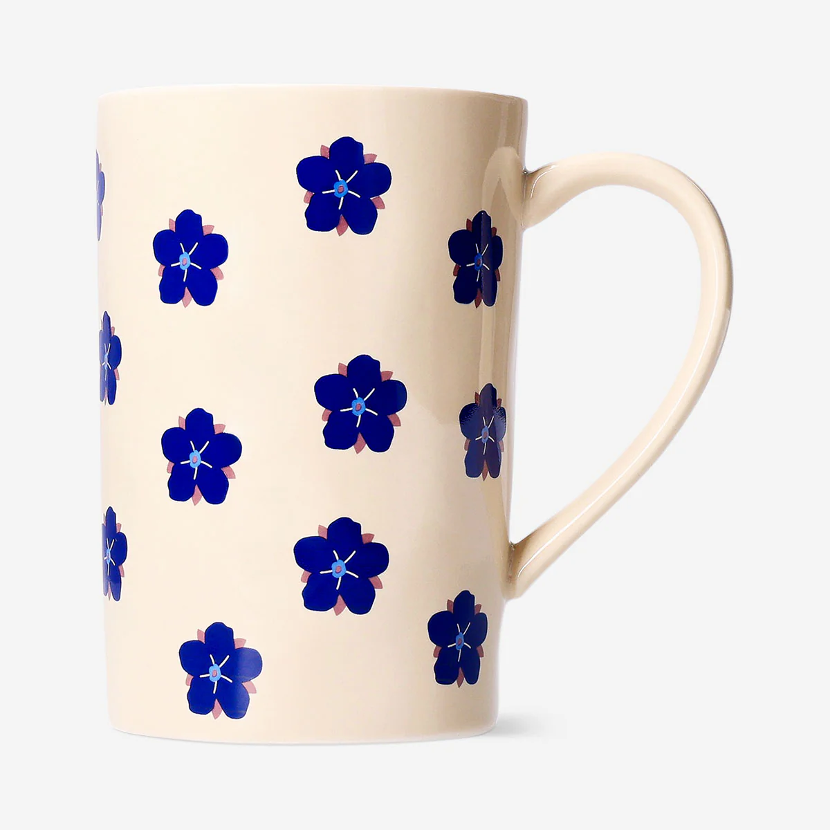 Mug with blue flowers - 570 ml - Image 2