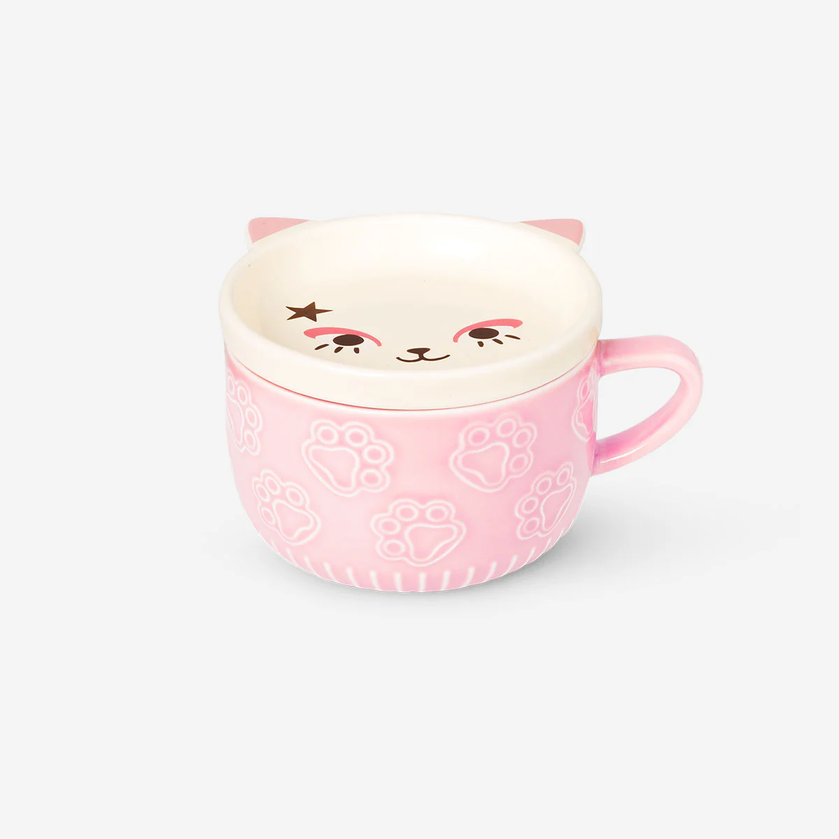 Mug with snack tray shaped as cat - 300 ml - Image 2