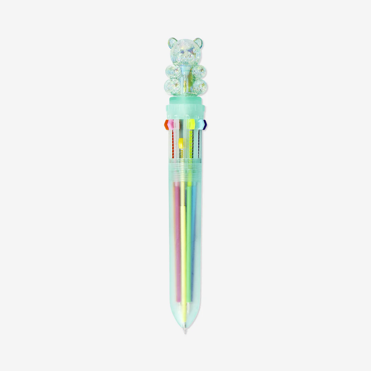 Multi-coloured ballpoint pen with gummy bear topper - Image 2