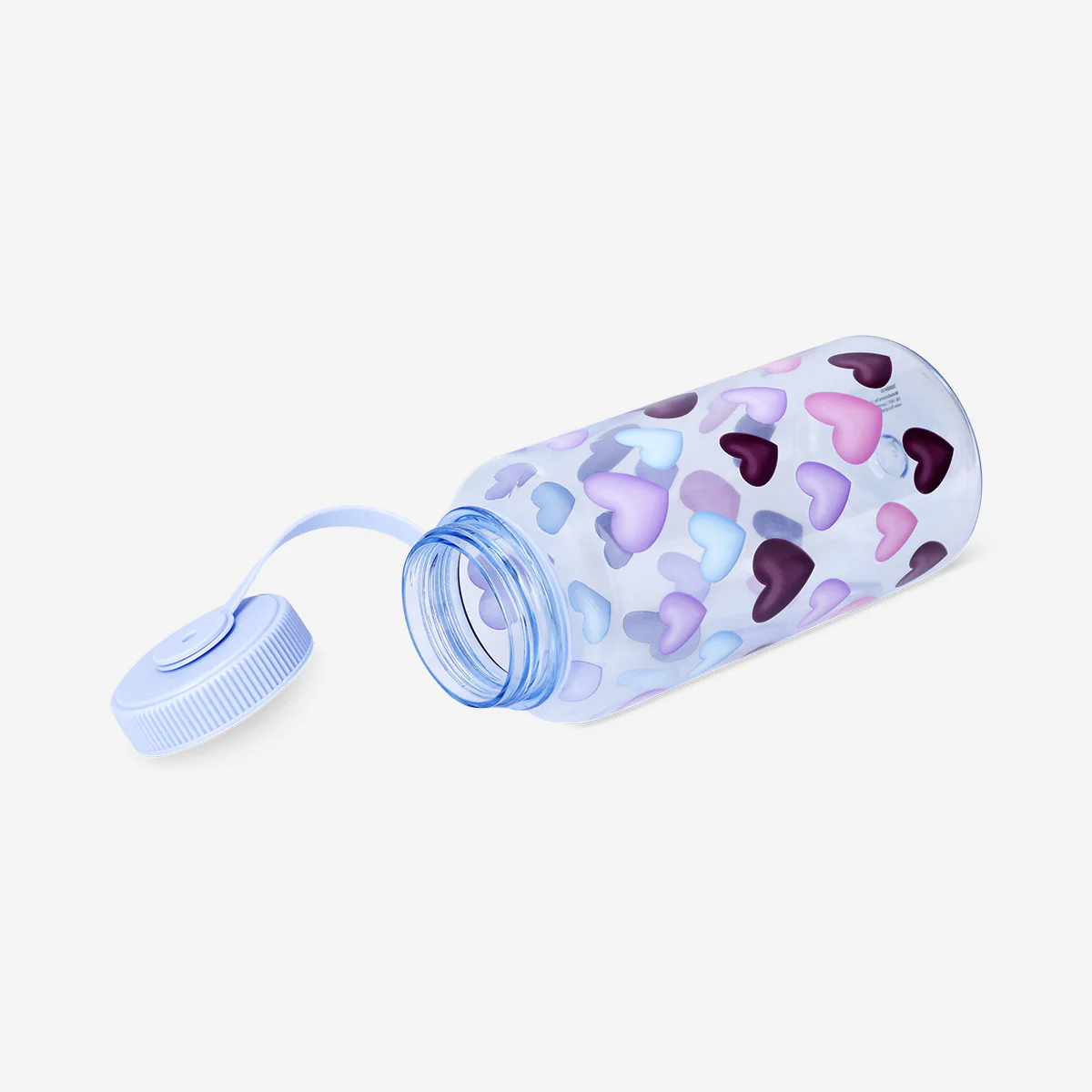 Blue drinking bottle with hearts - 1 L - Image 2