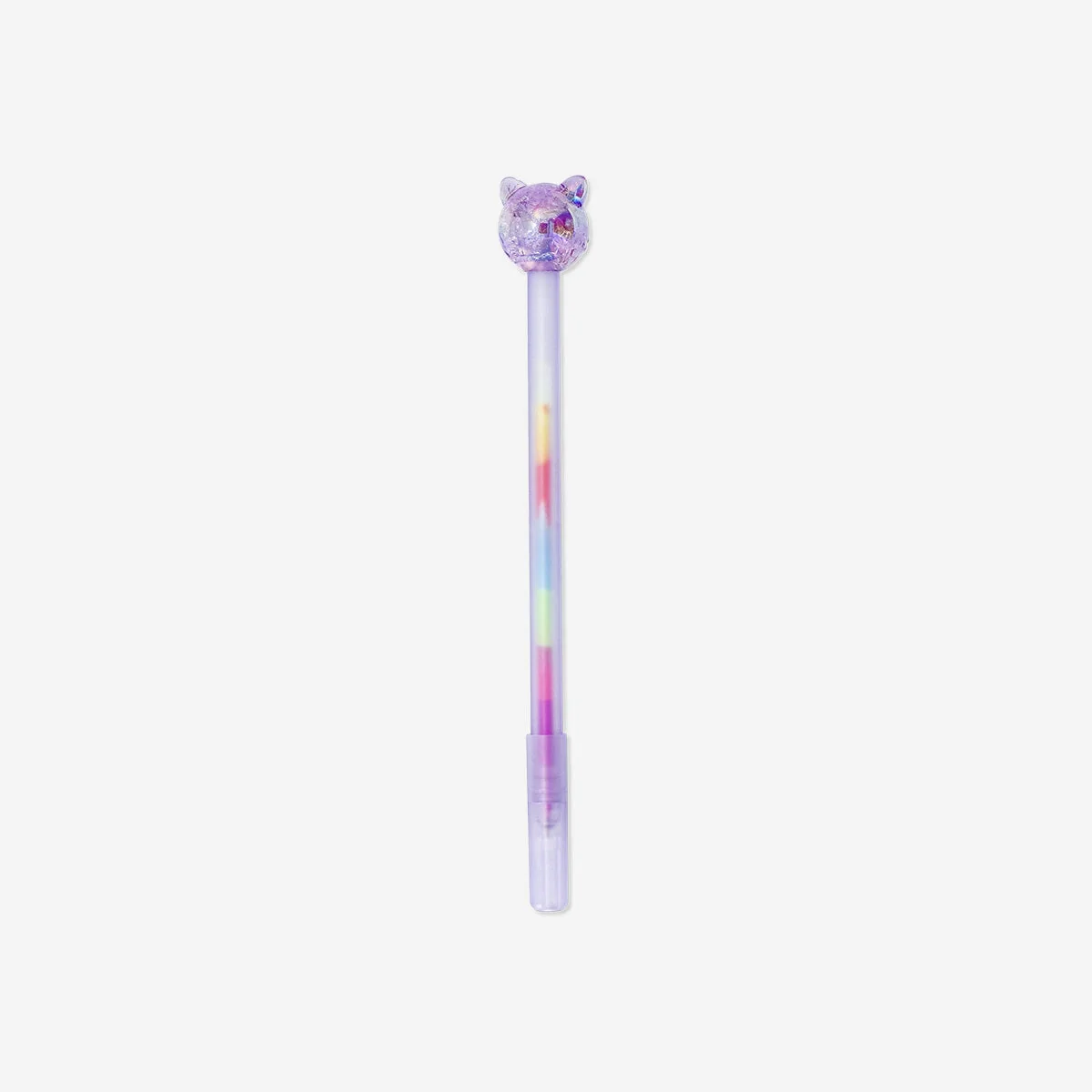 Gel pen with cat topper - Multi coloured ink