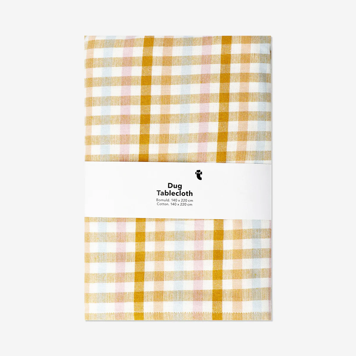 Multi coloured gingham tablecloth - 140x220 cm - Image 2