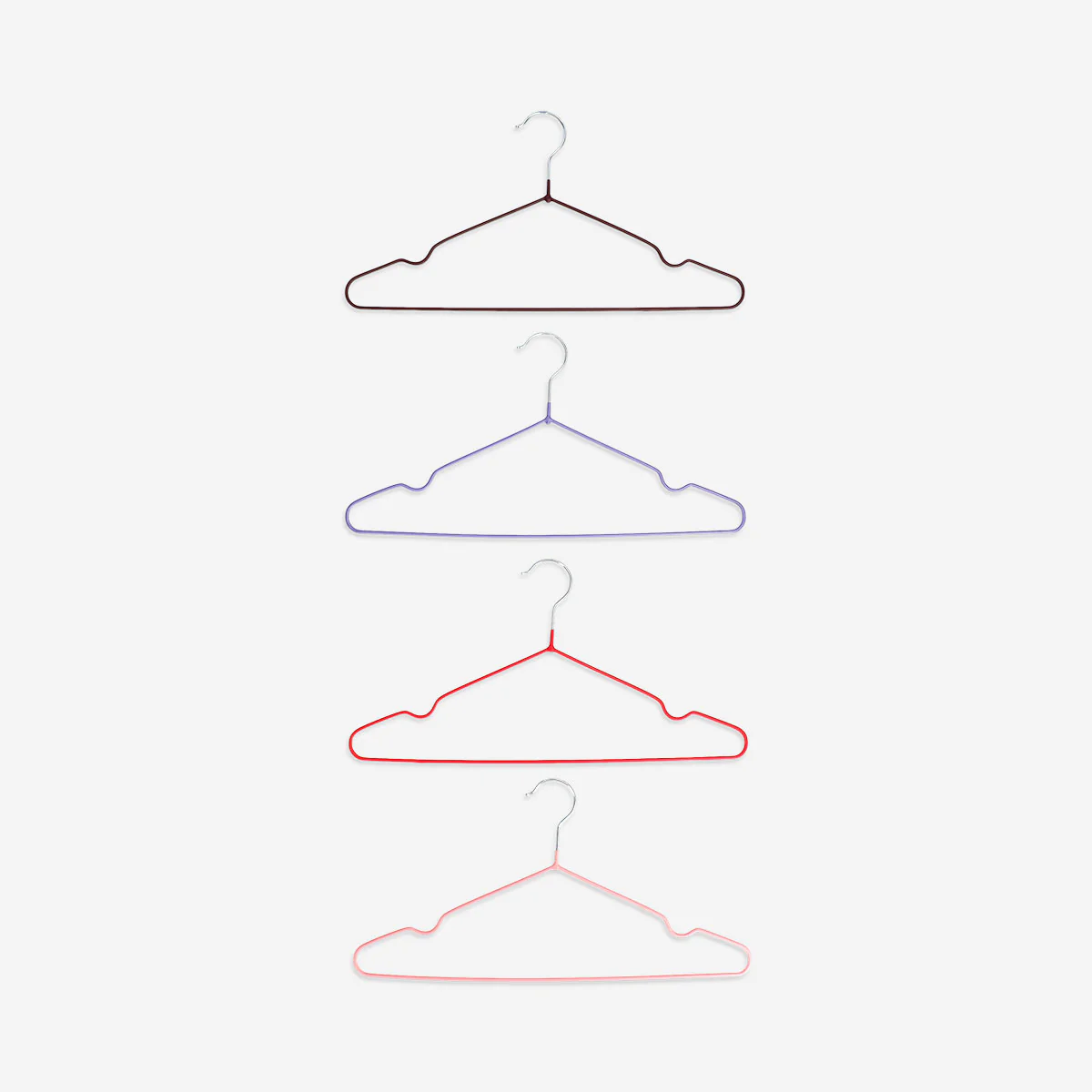 Multi coloured metal hangers - 10 pcs - Image 3