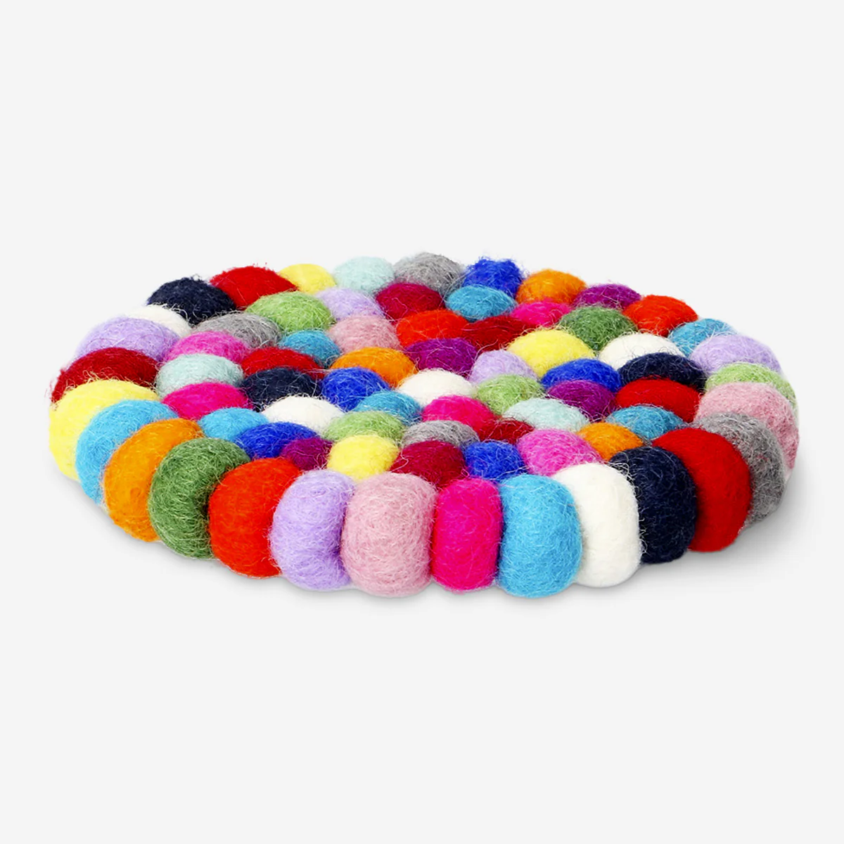 Multi coloured wool trivet - Image 2