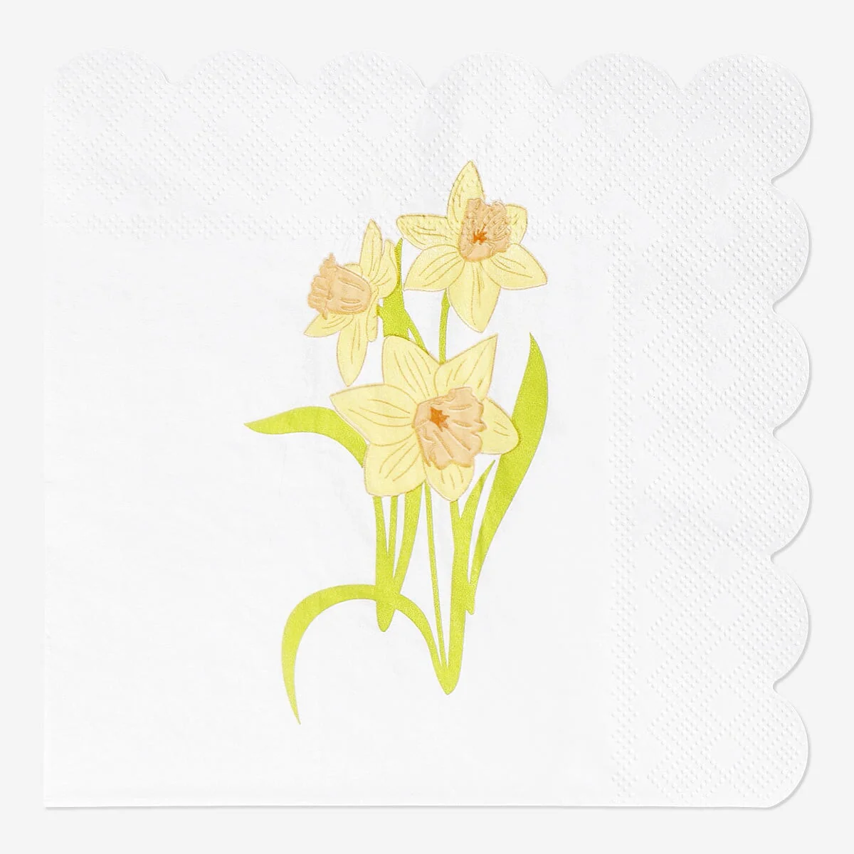 Napkin with daffodils - 16 pcs