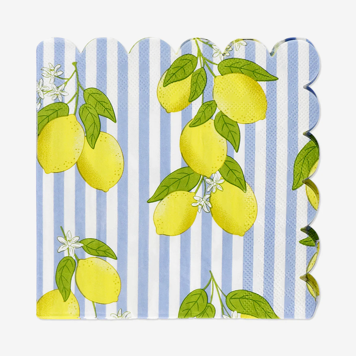 Napkins with lemons and stripes - 16 pcs - Image 2