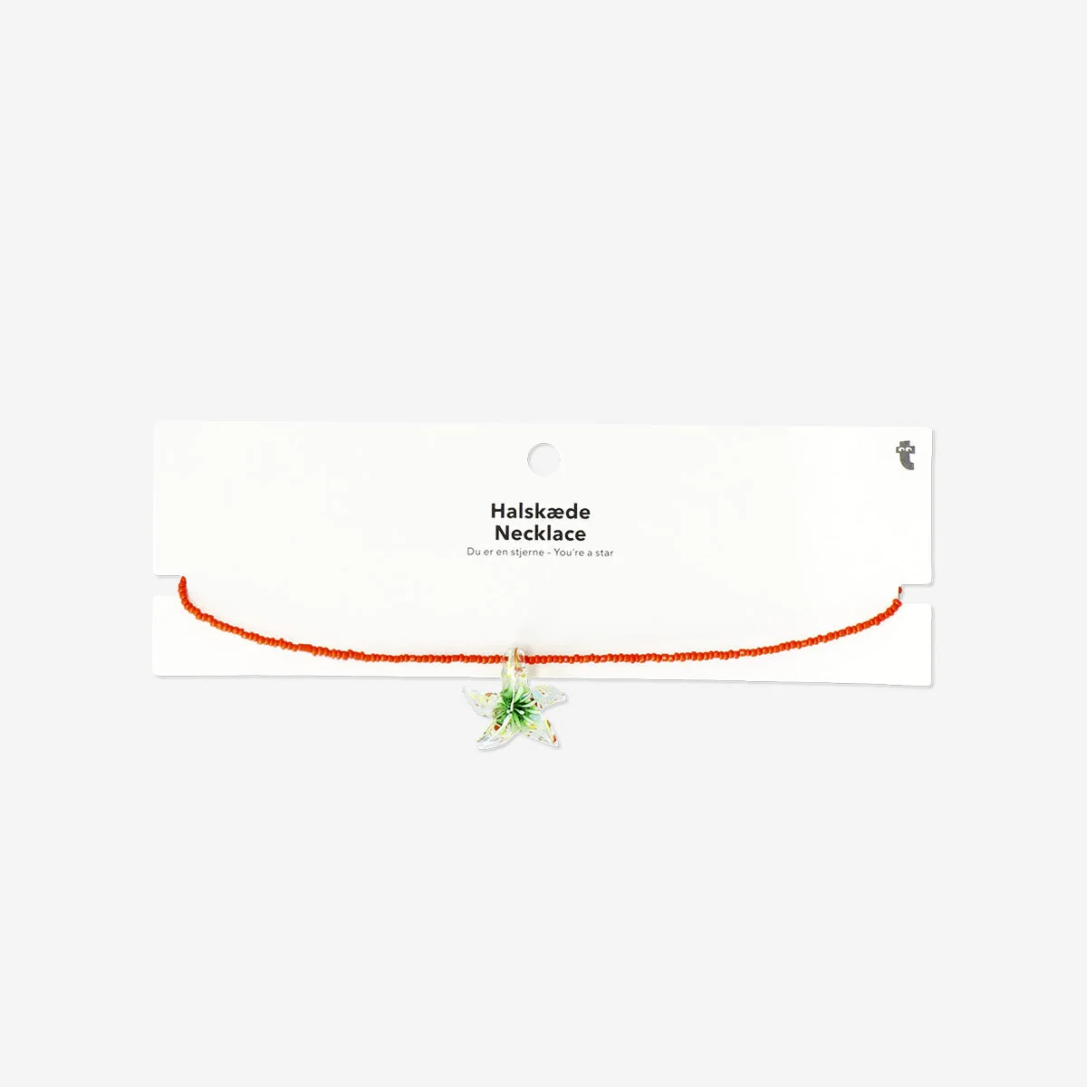 Necklace with glass star
