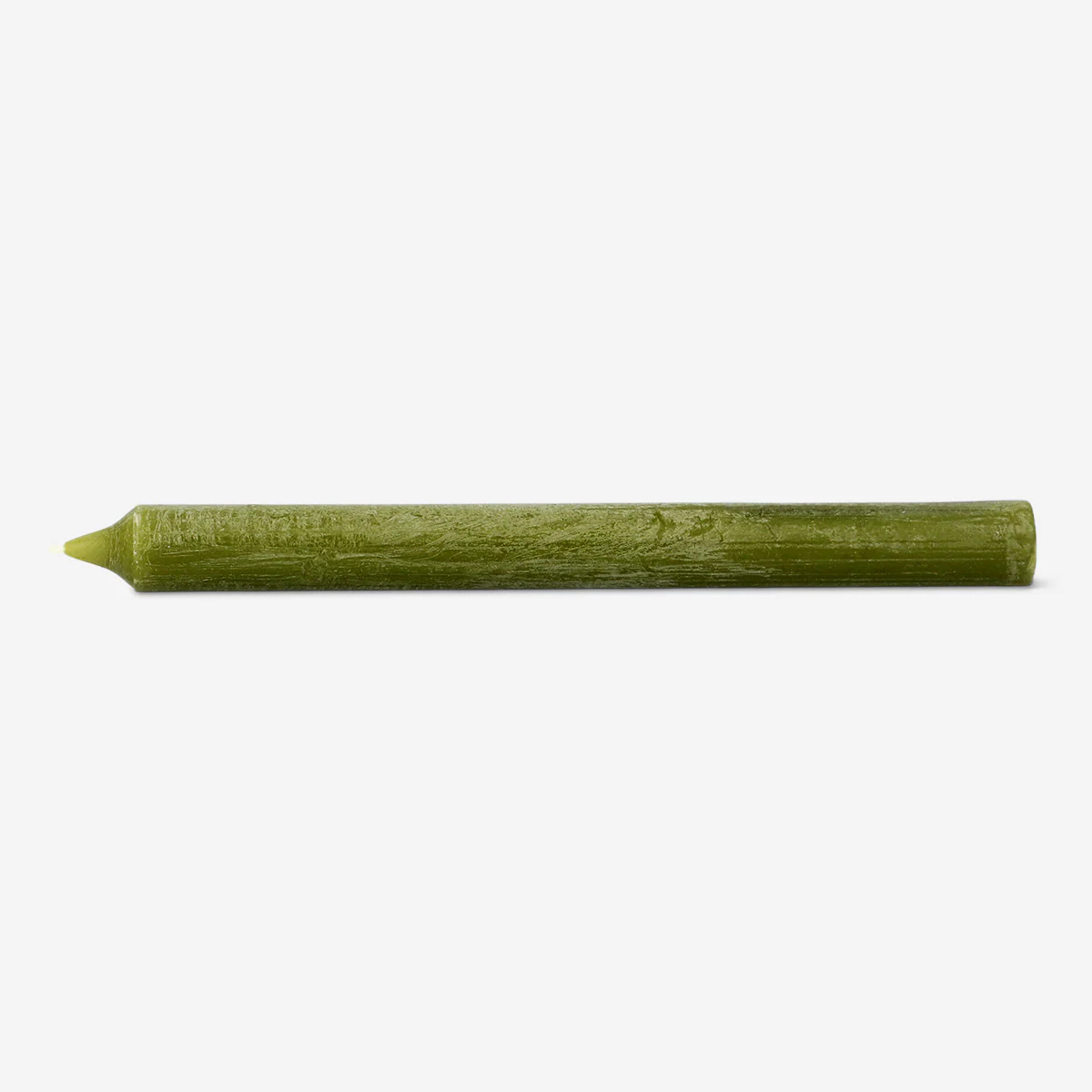 Olive green dinner candle - 24 cm - Image 3
