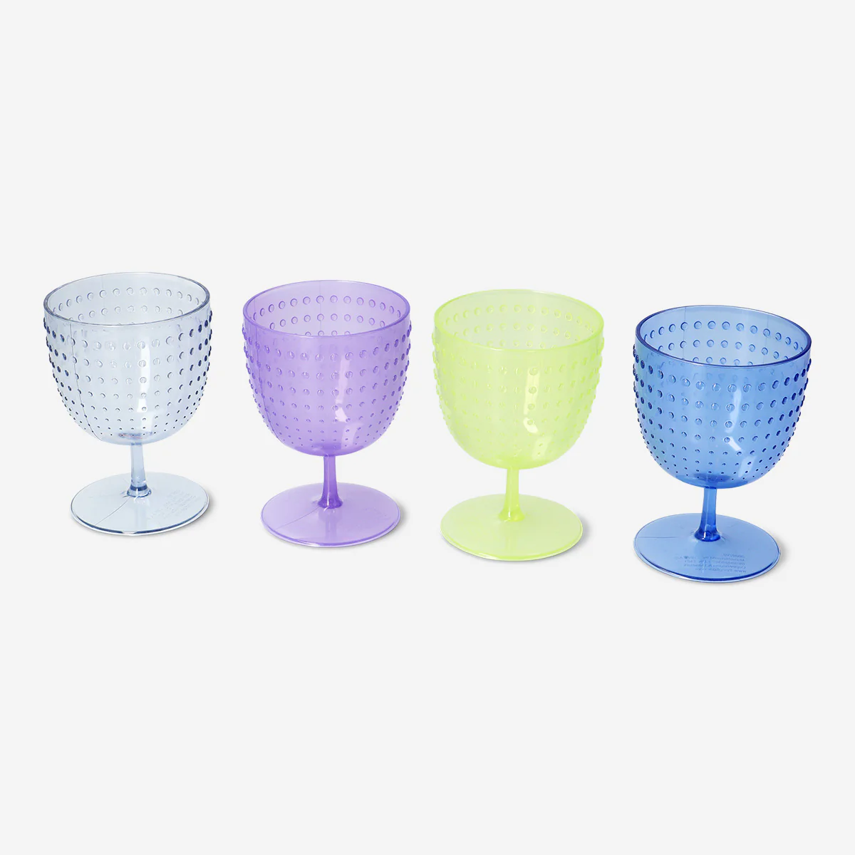 Pearlescent wine glasses with dots - 4 pcs - Image 2