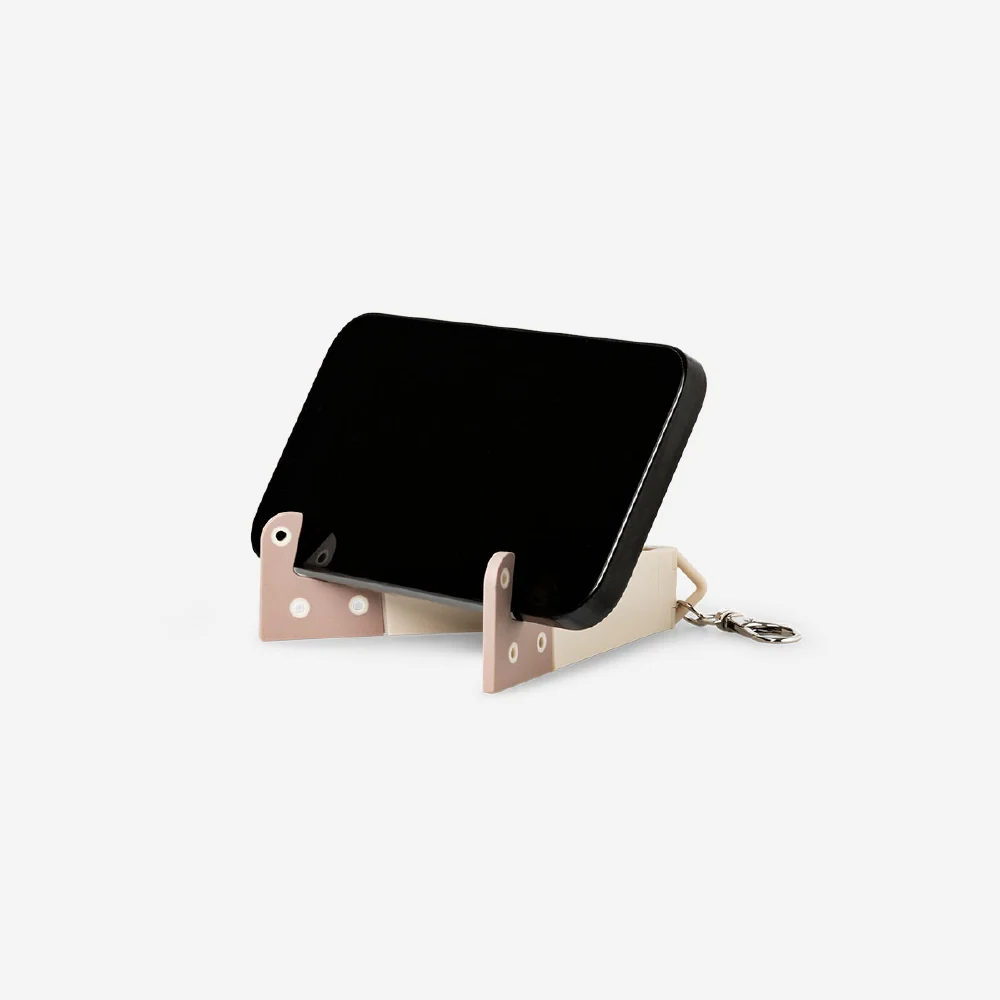 Phone stand with key ring
