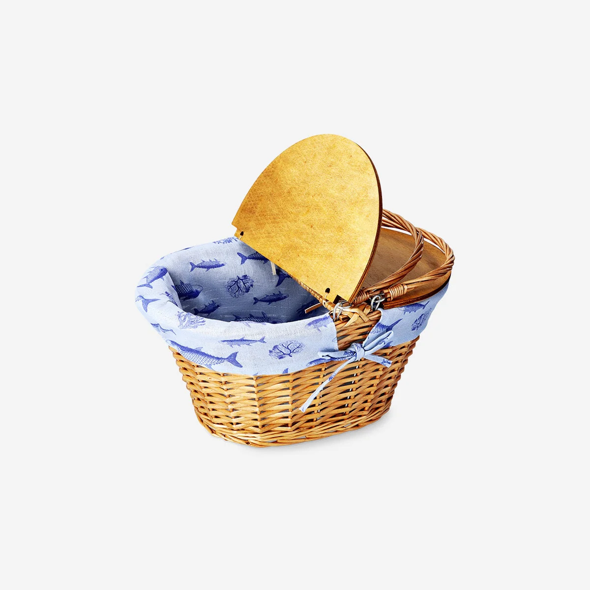 Picnic basket with fabric cover - Image 3