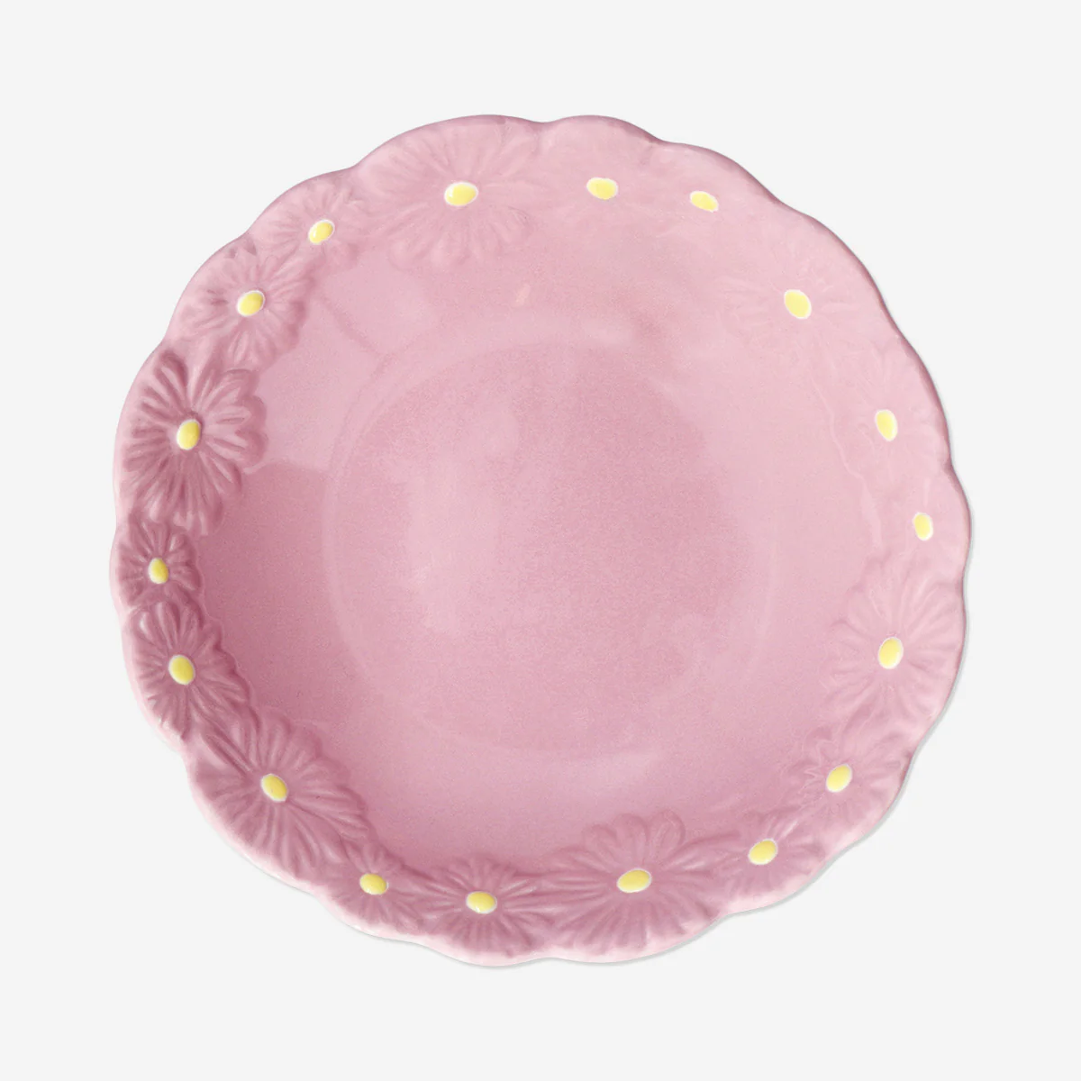 Pink flower bowl - 19 cm - Image 2