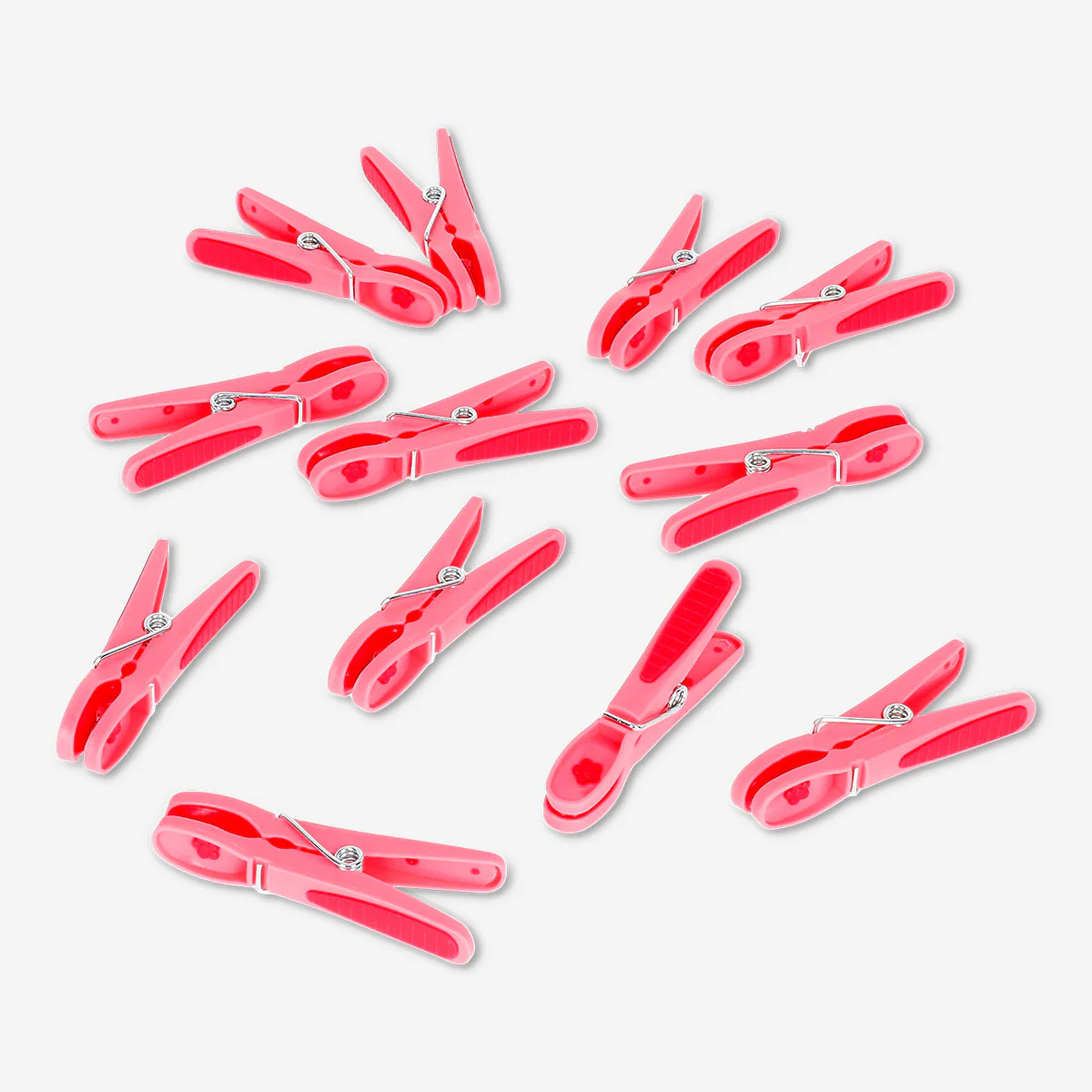 Pink flower clothes pegs - 12 pcs - Image 2