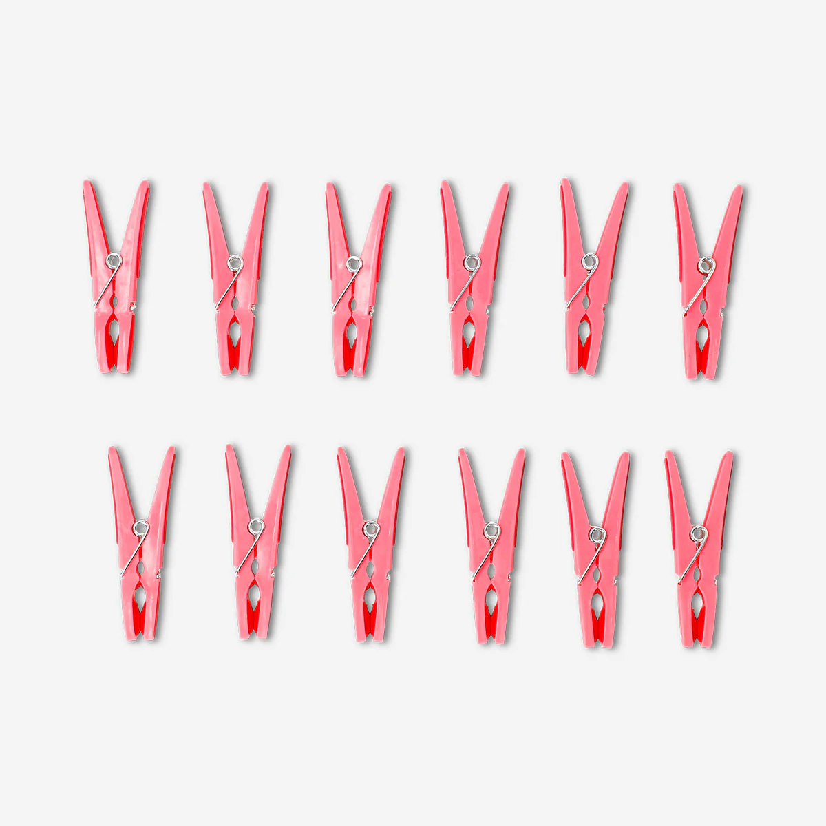 Pink flower clothes pegs - 12 pcs - Image 3