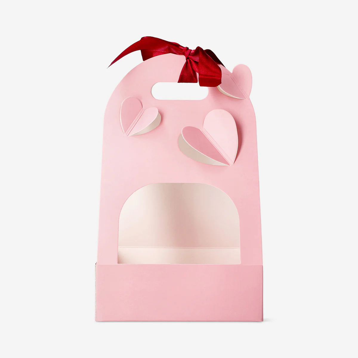 Pink gift basket with ribbon - Image 2