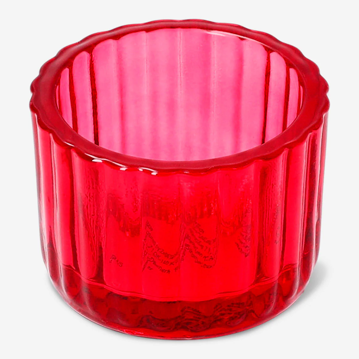 Pink glass tealight holder