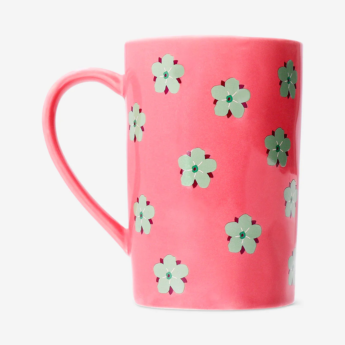 Pink mug with flowers - 570 ml - Image 2