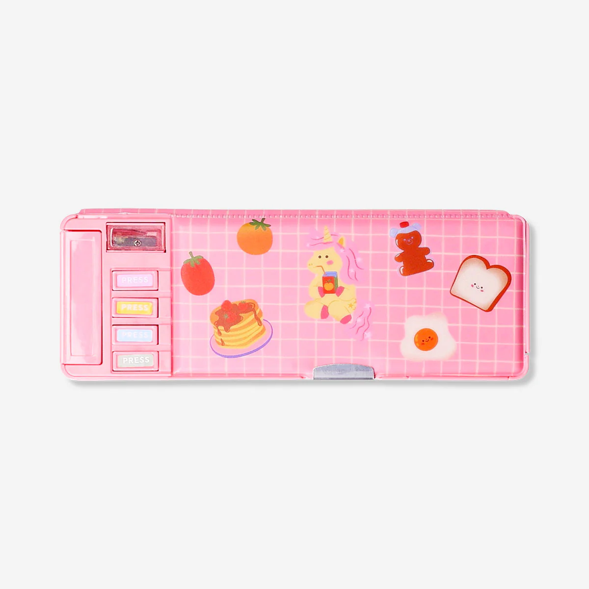Pink multi functional pencil case with unicorn - Image 3