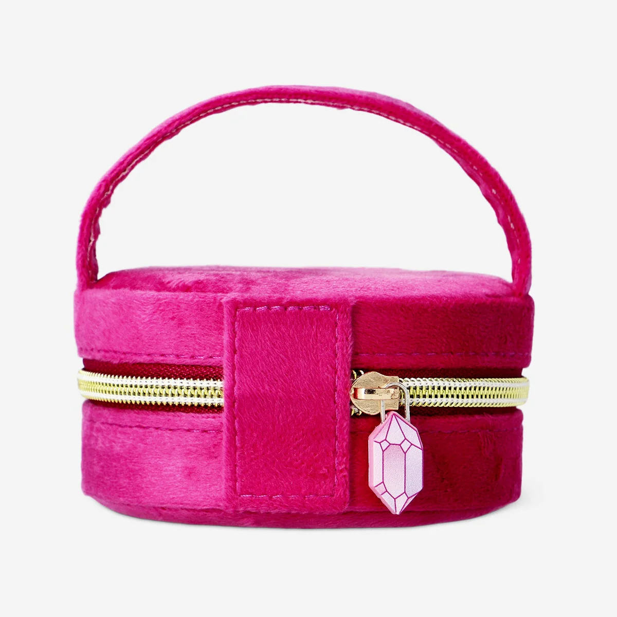 Pink velour jewellery box - Image 2