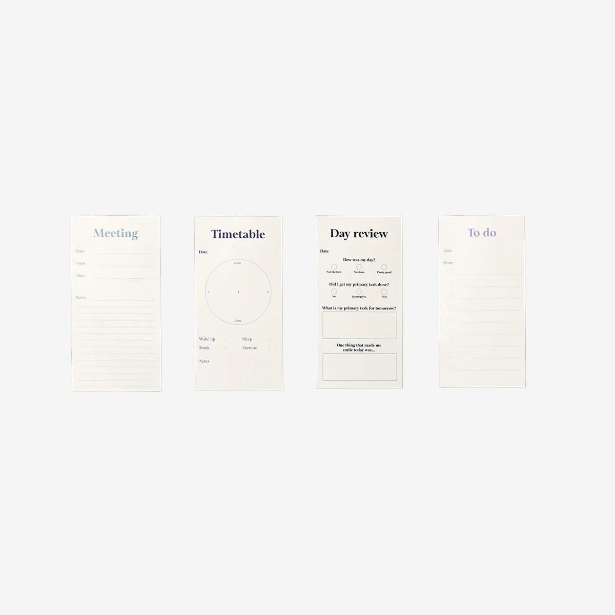 Planner Pads in English - 4 pcs - Image 2