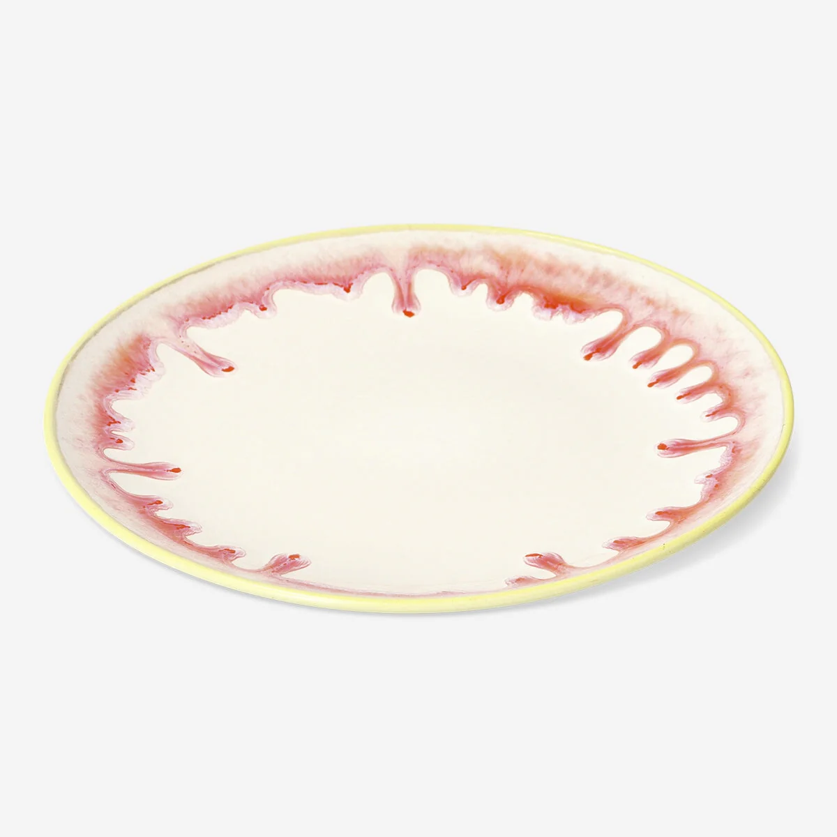 Plate with dripping glaze