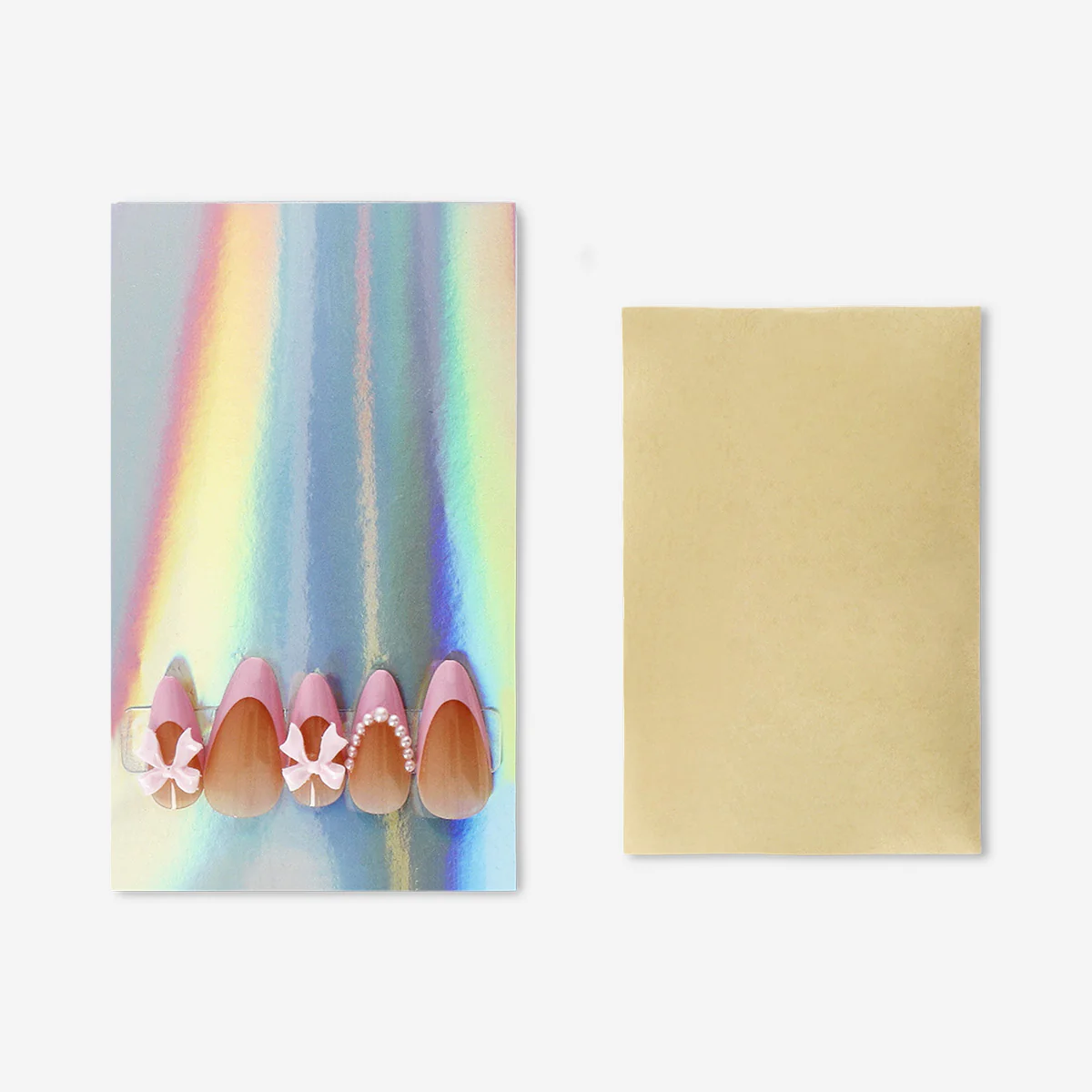 Press on nails - 3D pearls and bows - Image 2