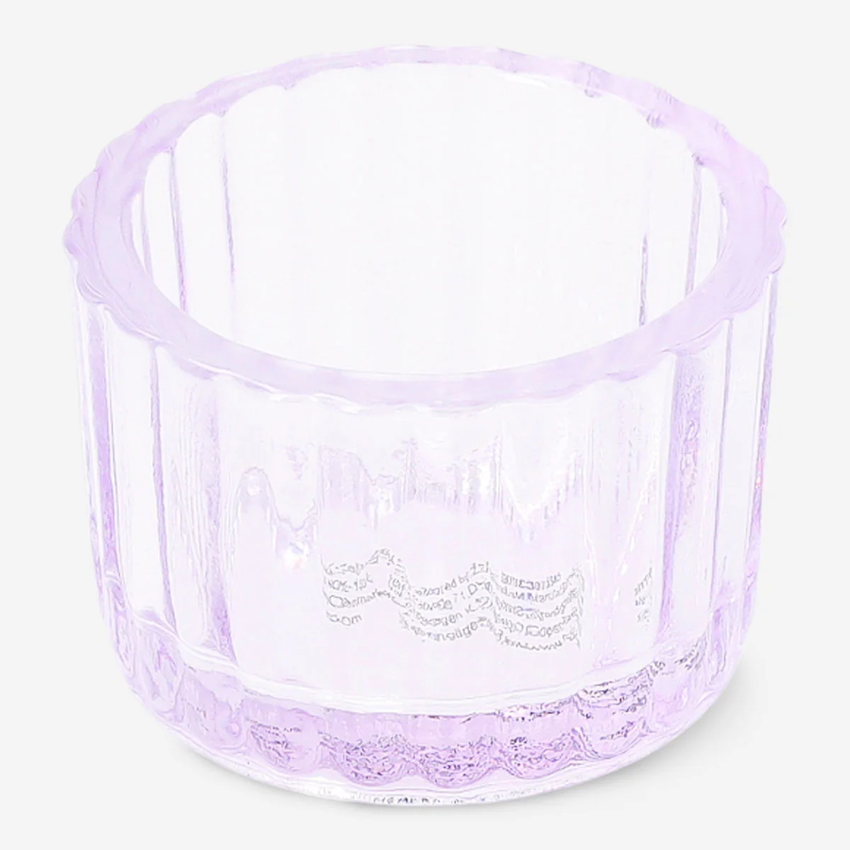 Purple glass tealight holder