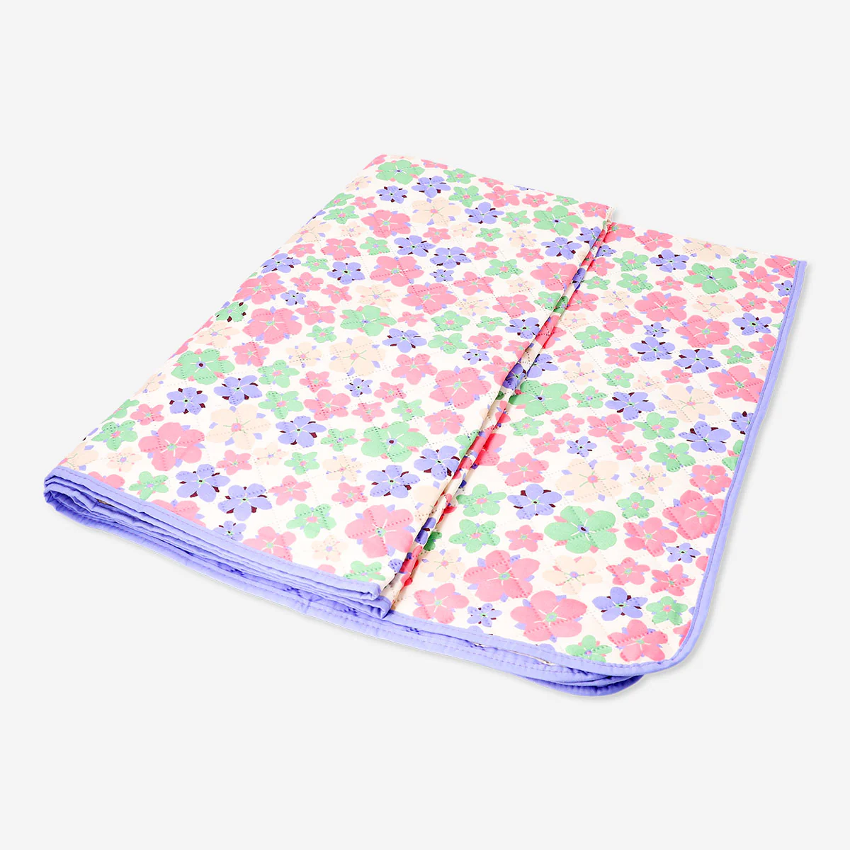 Quilted floral blanket - 170x130 cm - Image 3