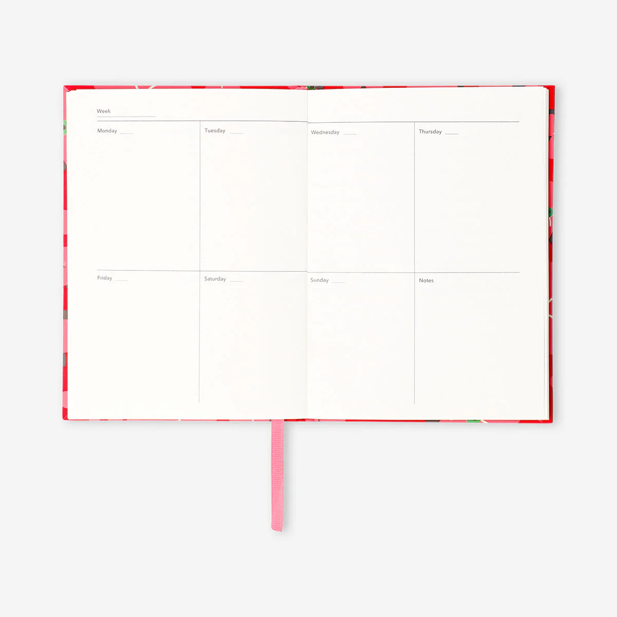 Red floral weekly planner - Image 2